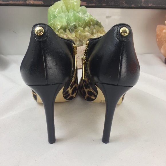 Michael Kors Fur Leather Heel Boot Zip print two - Picture 4 of 12